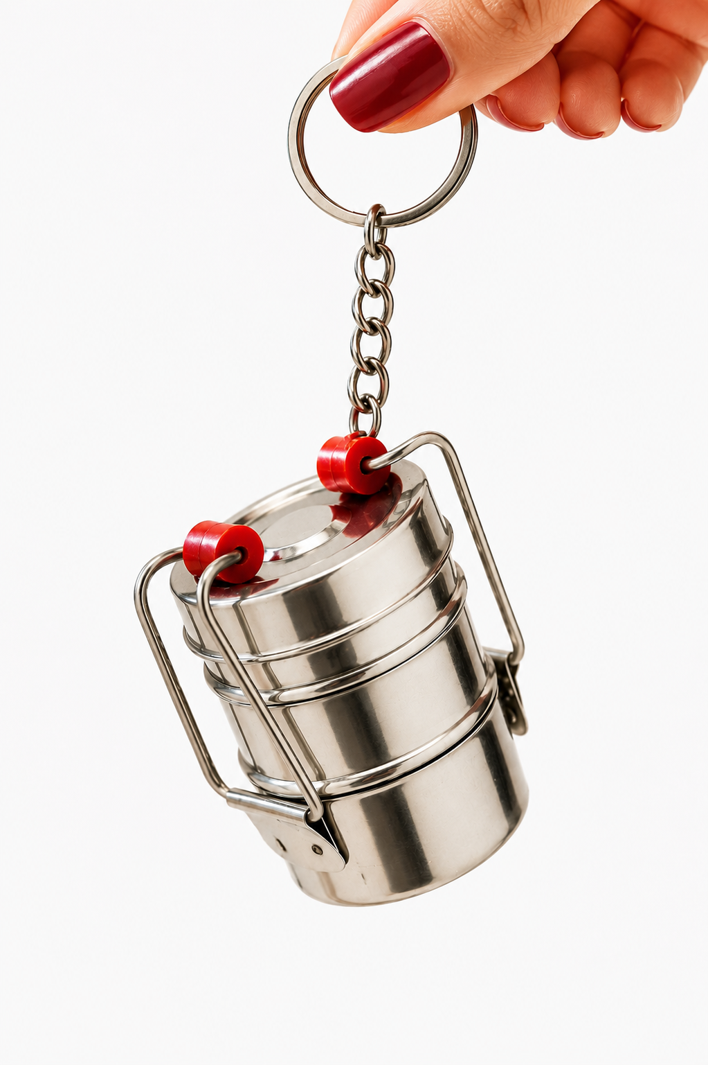 Miniature Tiffin Box Keychain
